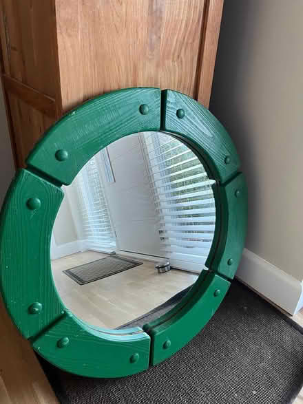 Photo of free Round pine green mirror- 79 cm (Killiney Co. Dublin) #1