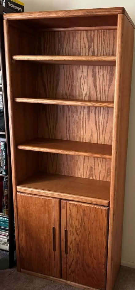 Photo of free Wood bookshelf (Somerset, NJ near Willow Ave) #2