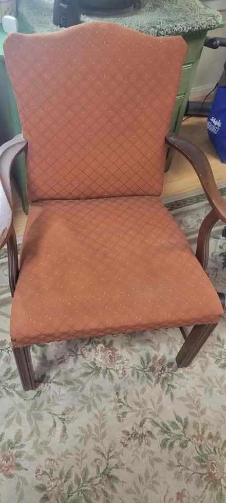 Photo of free Antique Chair with Cover (Gambrills off Waugh Chapel Rd) #2