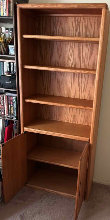 Photo of free Wood bookshelf (Somerset, NJ near Willow Ave) #1