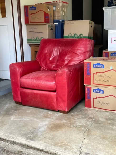 Photo of free Red Leather Recliner (Woodstock) #1