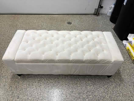 Photo of free Tufted Storage Ottoman Bench, Ivory (Northwood Irvine) #1