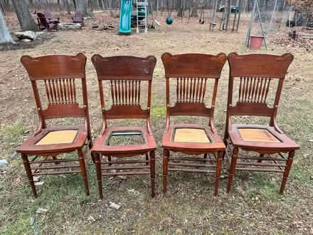 Photo of free Oak dining room chairs (Schooleys mountain) #1