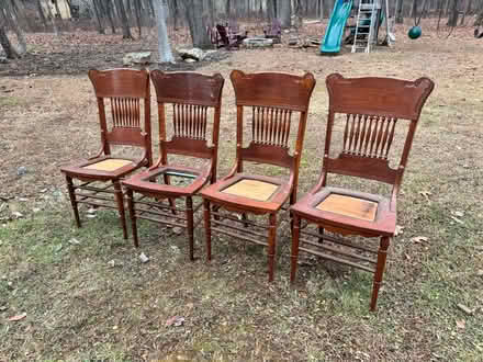 Photo of free Oak dining room chairs (Schooleys mountain) #2