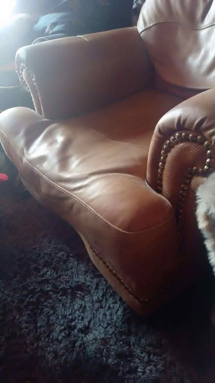 Photo of free 2 x Leather armchairs, will split/seperate (Glenrothes KY6) #3