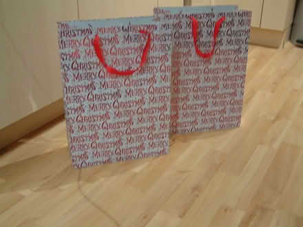 Photo of free 2 Xtra Large Xmas Gift Bags & A Large Cardboard Box (Warminster BA12) #1