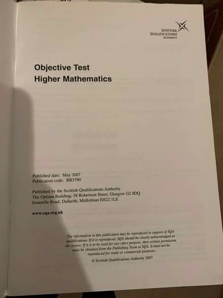 Photo of free Higher maths book (Kirkcaldy KY1) #2