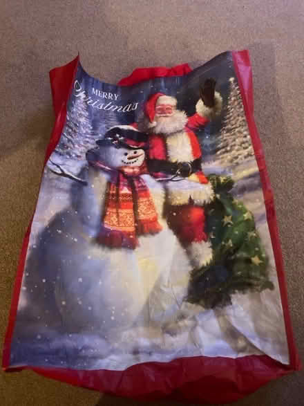 Photo of free Large vinyl Christmas bag (Broughton PR3) #1