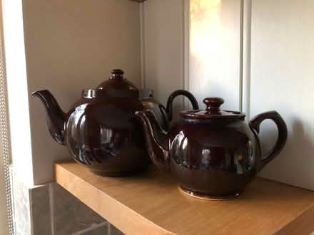 Photo of free 2 brown teapots, one medium, one small (Askett HP27) #1