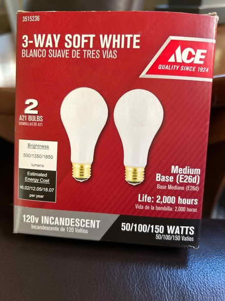 Photo of Incandescent lightbulbs 100 or 150 (Berkeley-Elmwood) #1