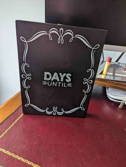 Photo of free "... Days until..." Chalkboard (63rd& main, DG) #1