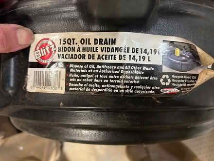 Photo of free NEW 15qt. Oil Drum (East Cambridge) #1