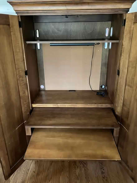 Photo of free Solid Wood Computer Armoire (Walnut Creek) #4