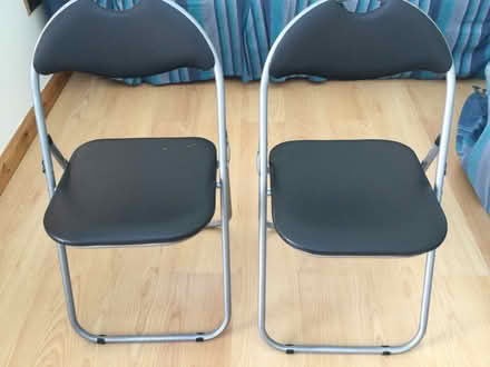 Photo of free Two strong metal folding chairs (Eye) #1