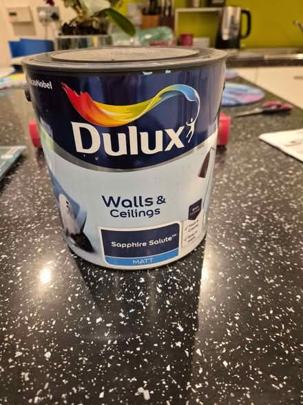 Photo of free 1 tin 2.5L blue paint walls (Shinfield RG2) #1