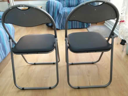 Photo of free Two strong metal folding chairs (Eye) #3