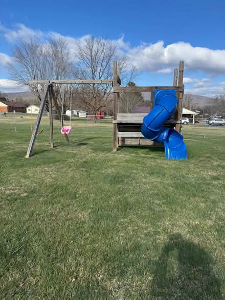 Photo of free Large wooden swing and play set (Inside New Castle town area) #1