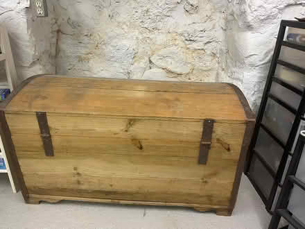 Photo of free Large antique wooden trunk (Concord Center) #1