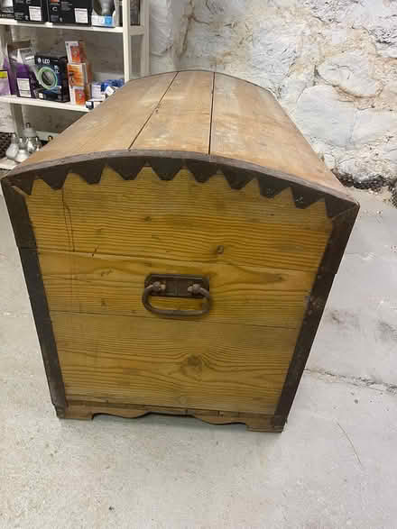 Photo of free Large antique wooden trunk (Concord Center) #2