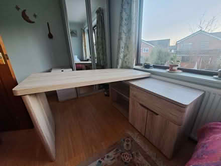 Photo of free Large L shaped desk (Higher Woodhill BL8) #1