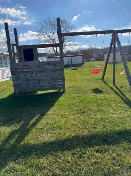 Photo of free Large wooden swing and play set (Inside New Castle town area) #3