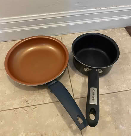 Photo of free Non Stick Frying pan and small pot (Sherbourne and bloor) #1