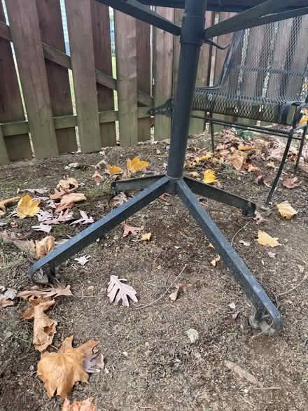 Photo of free Outdoor table with 2 chairs (Near wegmans on Tilghman) #3