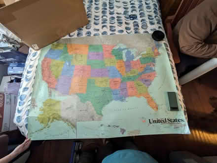 Photo of free Laminated US map 50 x 38 (Castro Valley) #1