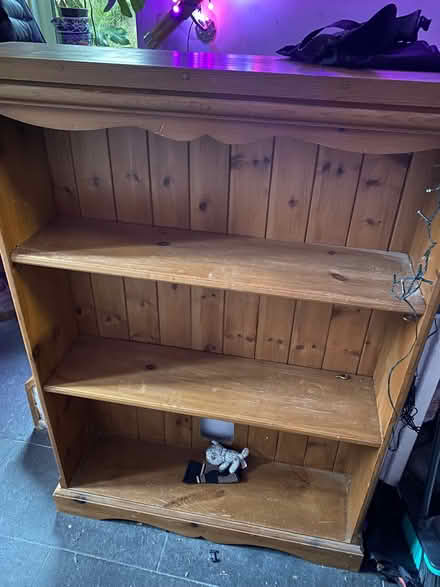 Photo of free Pine bookcase 4ft by 3ft (Moreton CH46) #1