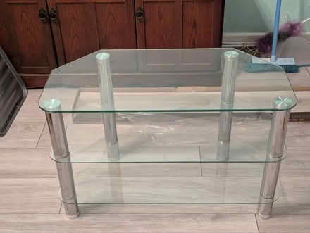 Photo of free Glass TV stand (Crosshills BD20) #1