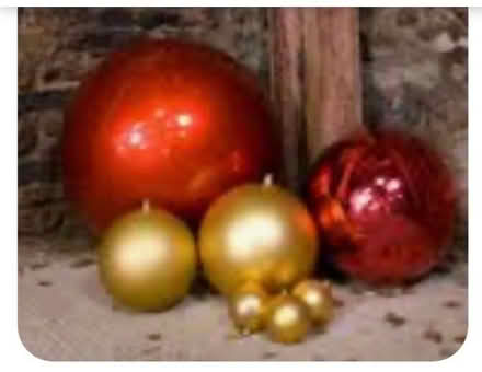 Photo of Oversized Xmas baubles and battery operated tinsel lights (Congleton CW12) #1