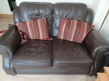 Photo of free Leather couch and chair (Irishtown) #1