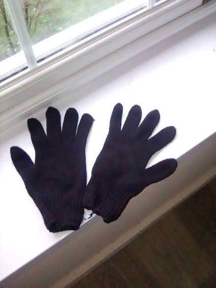 Photo of free Large size knitted finger gloves black (Kennington SE11) #1