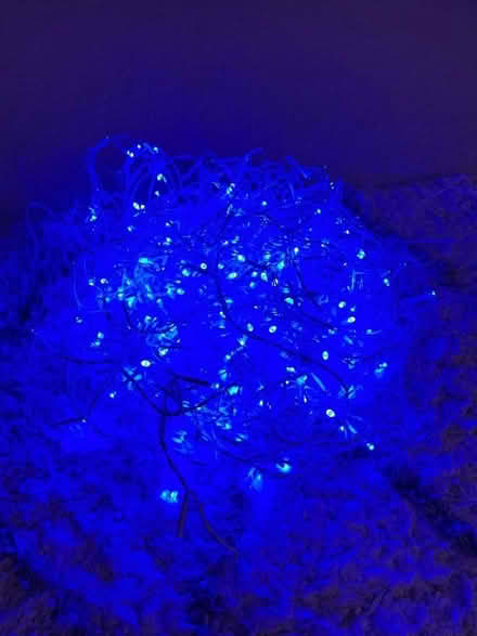 Photo of free Blue Xmas Christmas icicle lights string (Dereham NR19) #1