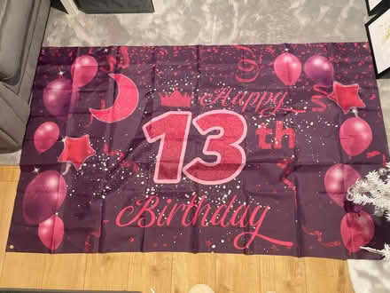 Photo of free Happy 13th Birthday Banner/Backdrop (Wormley EN10) #1