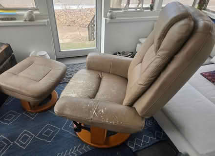 Photo of free Recliner & Ottoman (Stoughton) #3