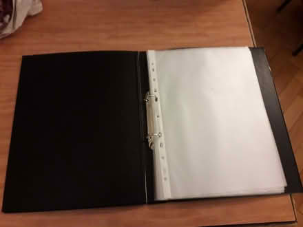 Photo of free Black A4 folder with polythene pockets. (Queens Park BH9) #1