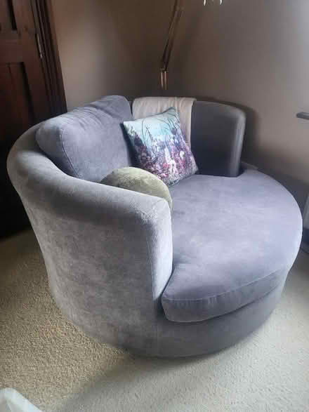 Photo of free Large 'cuddle' chair in grey (Middlestown WF4) #2