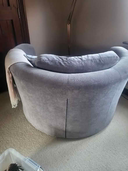 Photo of free Large 'cuddle' chair in grey (Middlestown WF4) #3