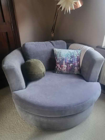 Photo of free Large 'cuddle' chair in grey (Middlestown WF4) #1