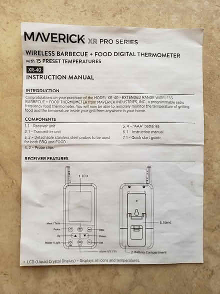 Photo of free Maverick XR-40 Meat Thermometer (Briddlewood, Kanata) #1