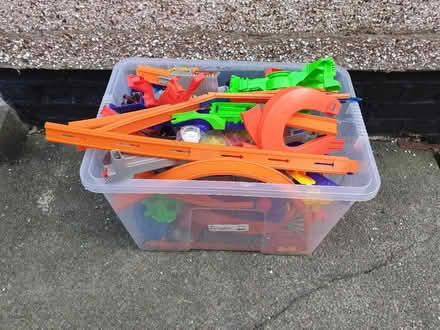 Photo of free Large box of "HotWheels" track & cars (Childwall L16) #1