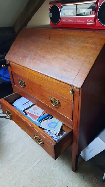 Photo of free Mahogany writing desk (Stocksbridge S36) #4