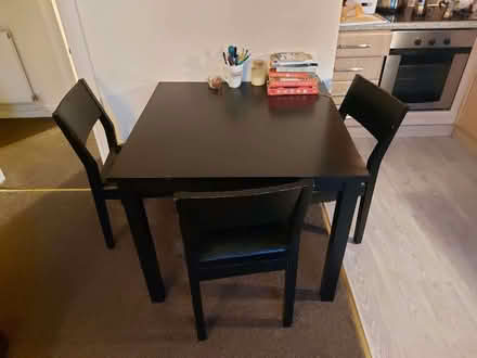 Photo of free black dining table + 4 chairs (Causewayhead FK9) #1