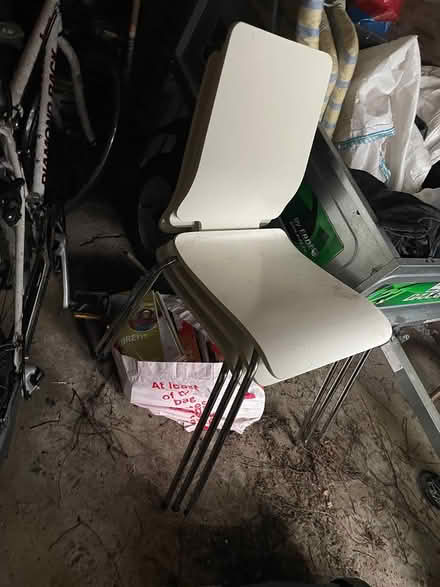 Photo of free White Ikea Stacking Chairs x3 (Clerwood EH12) #1