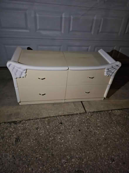 Photo of free white dresser with cool design (Dunning, Chicago) #1