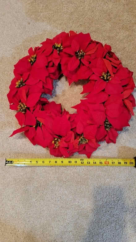 Photo of free Artificial Pointsettia Wreath (N.E. Oakland County) #1