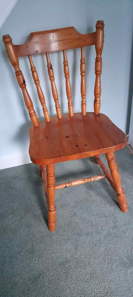 Photo of free Pine Kitchen Chair (Damaged) (Pantymwyn CH7) #1