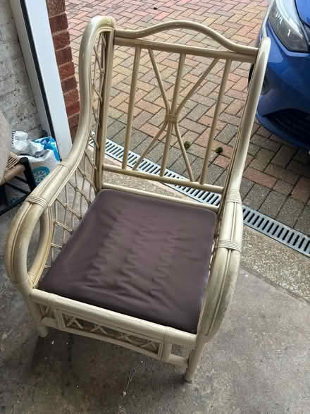 Photo of free Wicker conservatory armchair (Weston Underwood DE6) #2