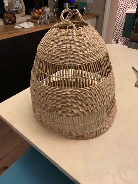 Photo of free IKEA wicker hanging lampshade (Newtownmountkennedy) #1